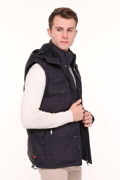 5615 Siyah Kolu Çıkmalı Su İticili Rüzgar Geçirmez Mont