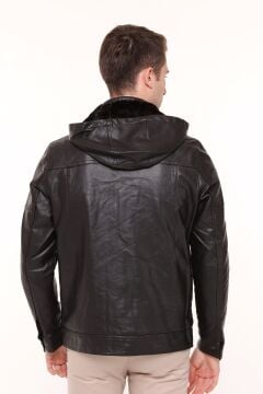 5616 Kahverengi Suni Deri Rüzgar Geçirmez Su İticili Mont