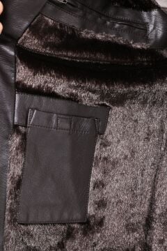 5616 Kahverengi Suni Deri Rüzgar Geçirmez Su İticili Mont