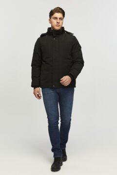 5656 Siyah Su İticili Rüzgar Geçirmez Mont