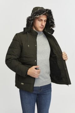 5651 Haki Kolu Çıkabilen 2 in1 Yelek / Mont Rüzgar Geçirmez Su iticili Mont