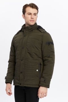 5618 Haki  Rüzgar Geçirmez Su İticili Parka Mont