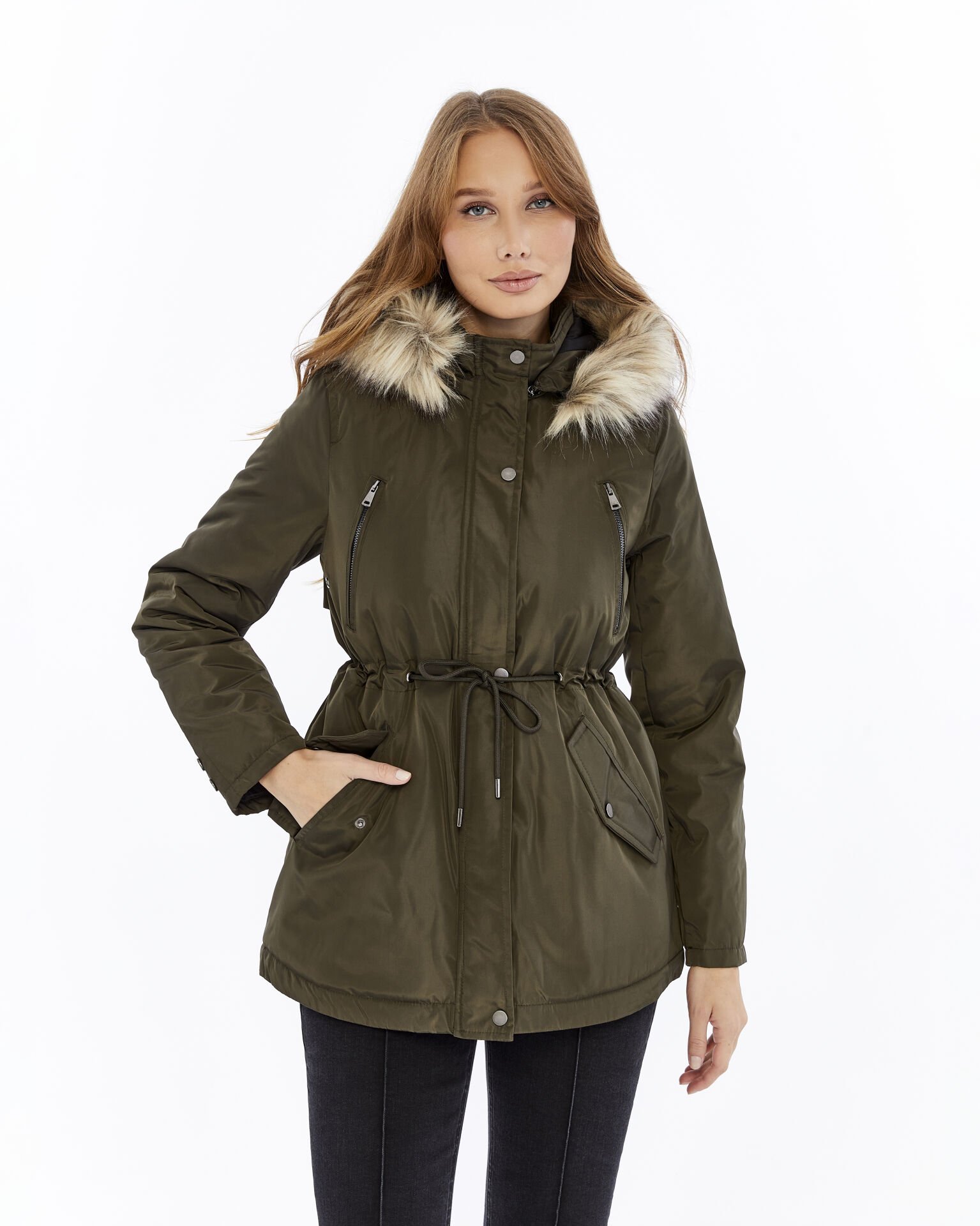 2610  Haki Rüzgar Geçirmez Su Iticili  Memory Mont Kaban