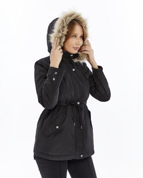 2610  Siyah Rüzgar Geçirmez Su Iticili  Memory Mont Kaban