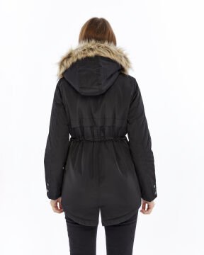 2610  Siyah Rüzgar Geçirmez Su Iticili  Memory Mont Kaban