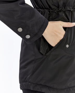 2610  Siyah Rüzgar Geçirmez Su Iticili  Memory Mont Kaban