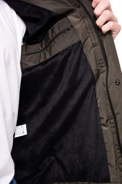 5625 Haki Rüzgar Geçirmez Su Iticili Memory Mont