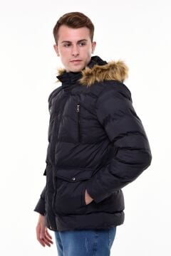 5625 Lacivert Rüzgar Geçirmez Su Iticili Memory Mont