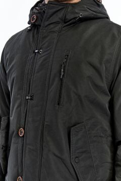 5612 Füme Su İticili Rüzgar Geçirmez Parka Mont