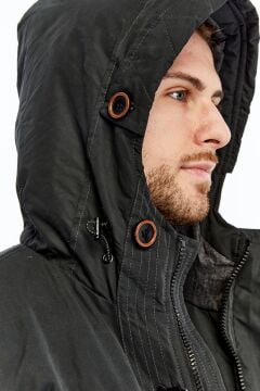 5612 Füme Su İticili Rüzgar Geçirmez Parka Mont