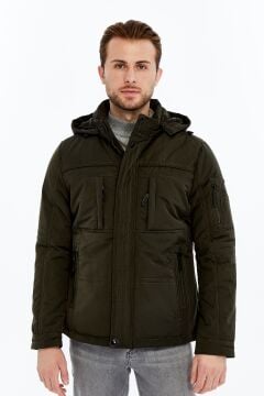 5617 Haki Su İticili Rüzgar Geçirmez Mont