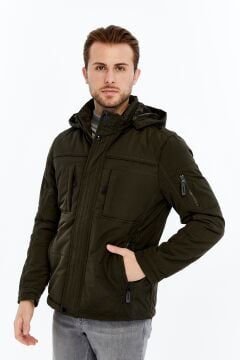 5617 Haki Su İticili Rüzgar Geçirmez Mont