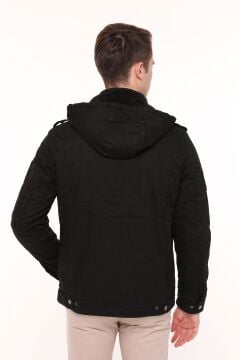 5611 Siyah Gabardin Rüzgar Geçirmez Mont