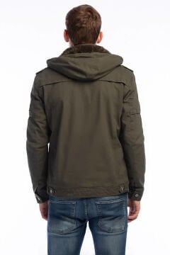 5611 Haki Su İticili Rüzgar Geçirmez  Mont