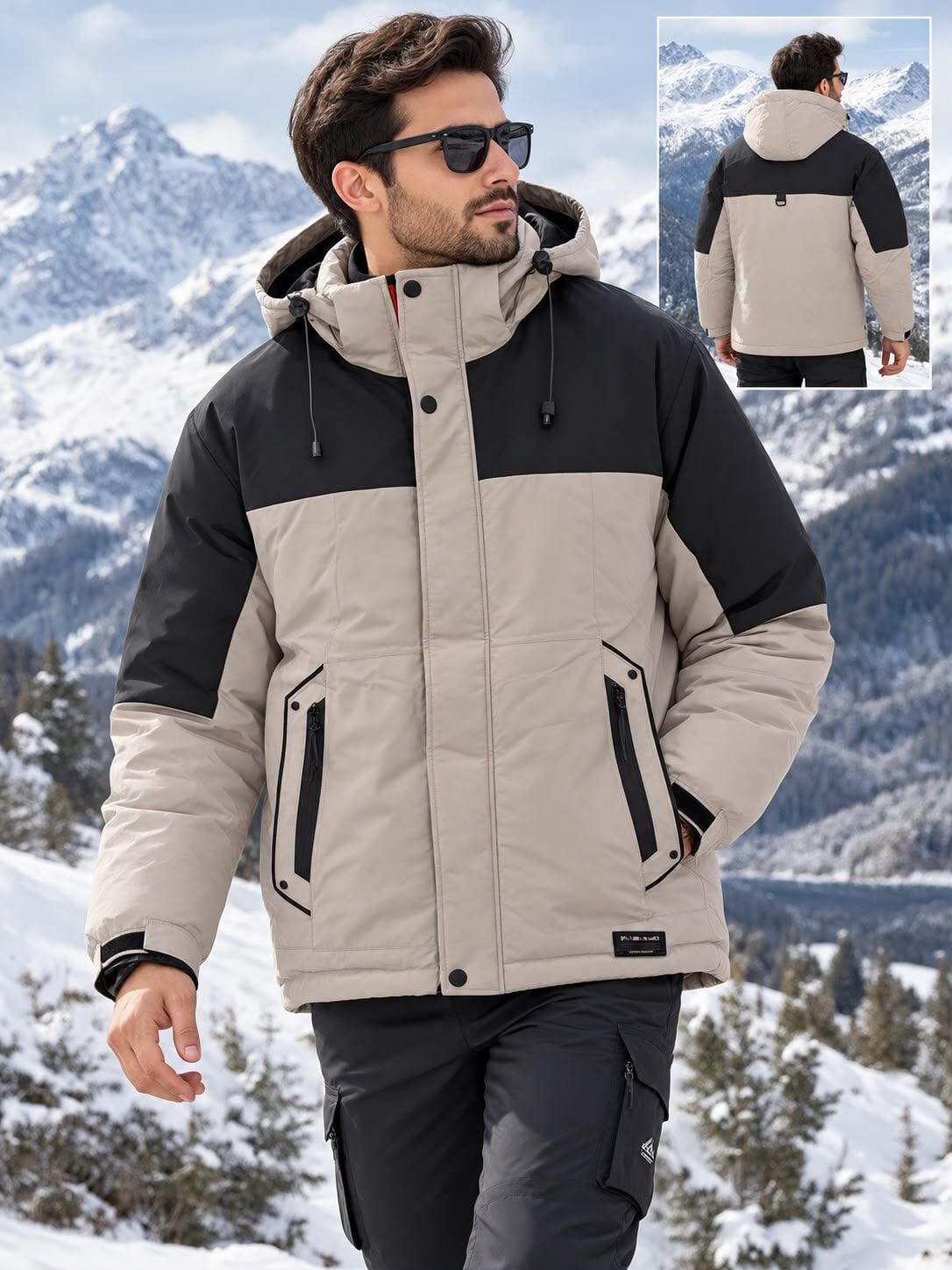 5648 Taş Su İticili Rüzgar Geçirmez Outdoor Mont