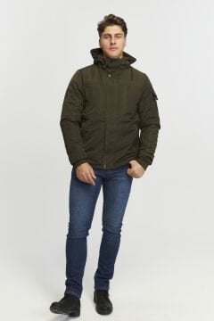 5656 Haki Su İticili Rüzgar Geçirmez Mont