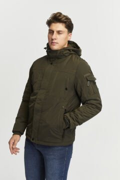 5656 Haki Su İticili Rüzgar Geçirmez Mont