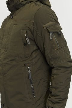 5656 Haki Su İticili Rüzgar Geçirmez Mont