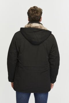 5654 Siyah Su İticili Rüzgar Geçirmez Mont Kaban