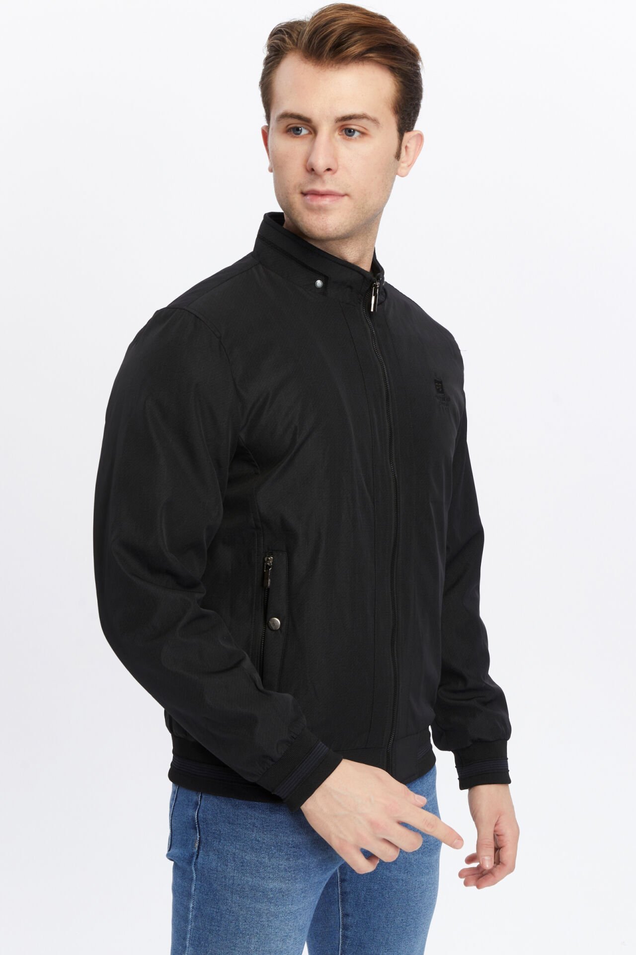 5655 Siyah Rüzgar Geçirmez Mont