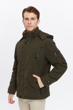 5657 Haki Su İticili Rüzgar Geçirmez Mont
