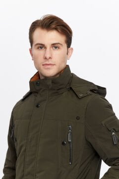 5657 Haki Su İticili Rüzgar Geçirmez Mont